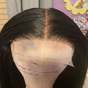 6x6 Lace Closure Human Hair Wig 24”